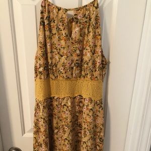 Floral yellow dress